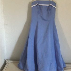 A blue dress